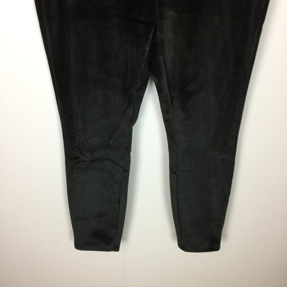 NANETTE LEPORE Skinny Pants Sz L Womans Black Velvety Corduroy Pull-On High Rise - Picture 4 of 15